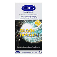 F76107 - EXS Black Fantasy Condoms (6 pack)