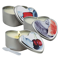 F77827 - Earthly Body 3 in 1 Edible Massage Heart Candle