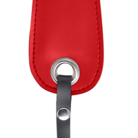F73871-00 - Fetish Fantasy Leather Red Furry Heart Paddle