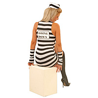 F77425 - Going Down Convict Costume (4 Piece)